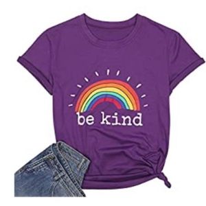 Be Kind Rainbow graphic tee - L - NWT